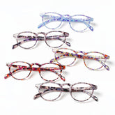 5 Pack Reading Glasses Women Round Frame Readers Spring Hinges Ladies Fashion Colorful